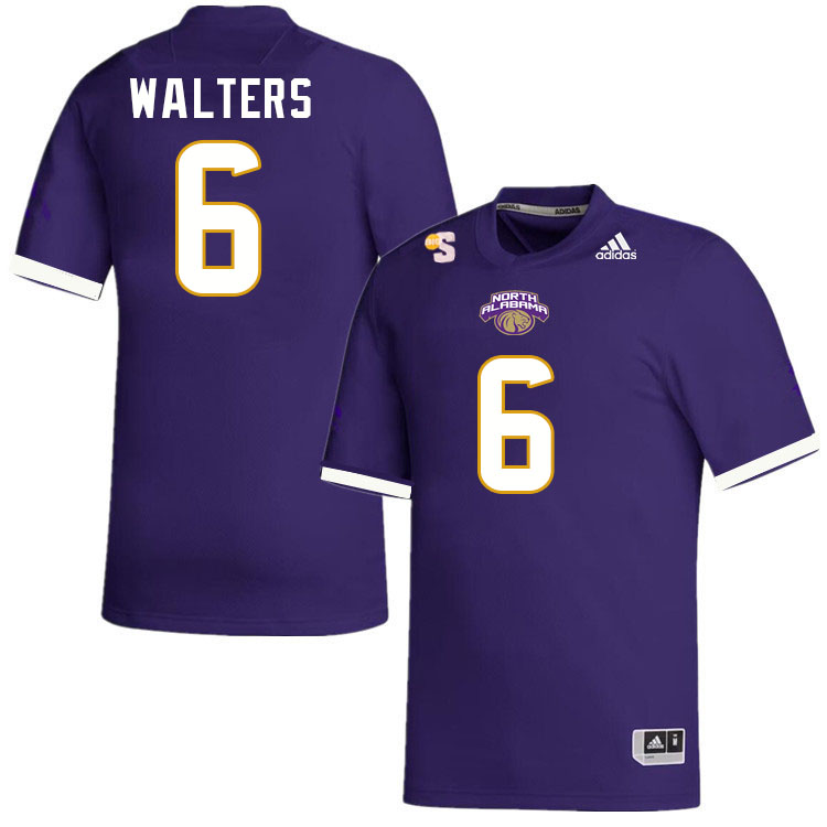 Men-Youth #6 Noah Walters North Alabama Lions 2023 College Football Jerseys Stitched-Purple
